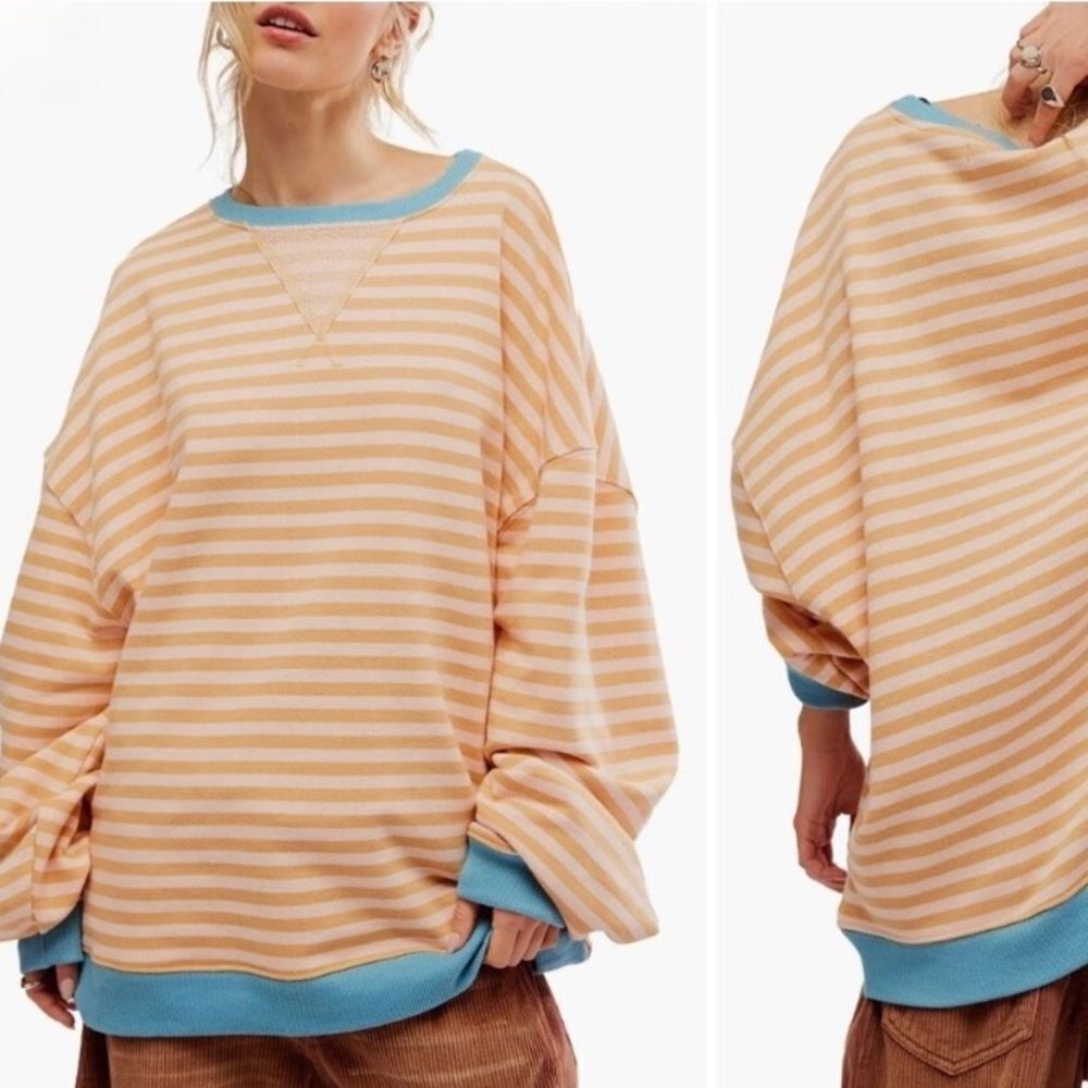 Free People XS Classic Striped Oversized Crewneck
Shop All We The Free